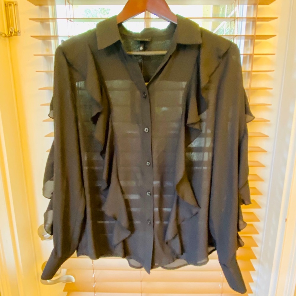BNWT Who What Wear Medium Black Blouse